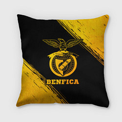Подушка квадратная Benfica - gold gradient, цвет: 3D-принт