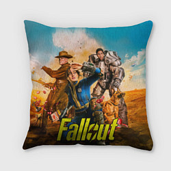 Подушка квадратная Fallout all, цвет: 3D-принт