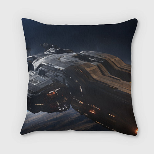 Подушка квадратная Mass Effect ТалиЗора и космический корабль / 3D-принт – фото 2