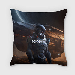 Подушка квадратная Mass Effect game space, цвет: 3D-принт