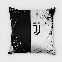 Подушка квадратная Juventus краски текстура спорт, цвет: 3D-принт