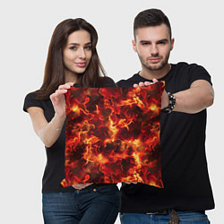 Подушка квадратная Огненный элементаль, цвет: 3D-принт — фото 2