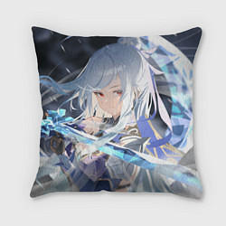 Подушка квадратная Honkai Star Rail Jingliu white, цвет: 3D-принт