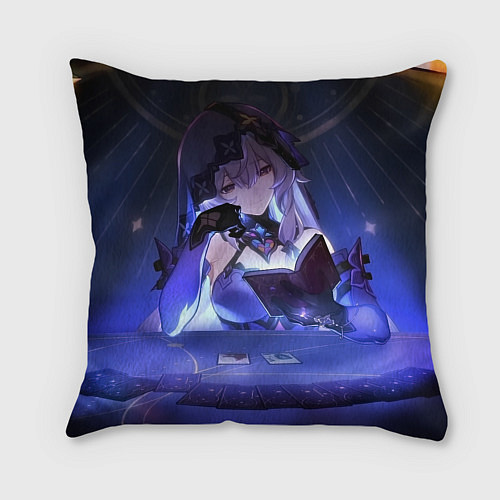 Подушка квадратная Honkai Star Rail Black Swan / 3D-принт – фото 2