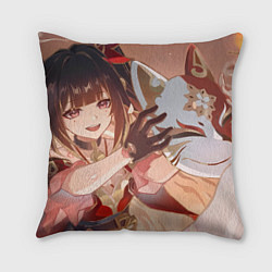 Подушка квадратная Honkai Star Rail Sparkle and kitsune mask