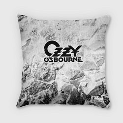 Подушка квадратная Ozzy Osbourne white graphite, цвет: 3D-принт