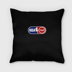 Подушка квадратная NBA logo tnt, цвет: 3D-принт