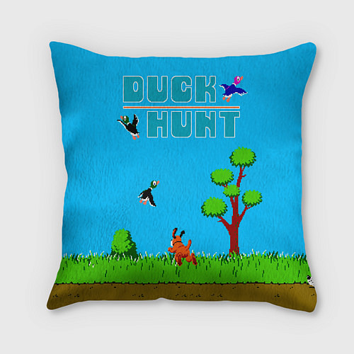 Подушка квадратная Duck hunt dog / 3D-принт – фото 2