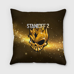 Подушка квадратная Gold skull - Standoff 2, цвет: 3D-принт