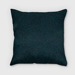 Подушка квадратная Текстурированный чёрно-бирюзовый, цвет: 3D-принт