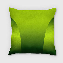 Подушка квадратная Яркий зеленый градиентный комбинированный узор, цвет: 3D-принт
