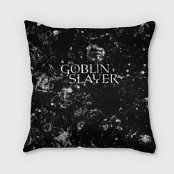 Подушка квадратная Goblin Slayer black ice, цвет: 3D-принт