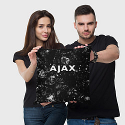 Подушка квадратная Ajax black ice, цвет: 3D-принт — фото 2
