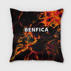 Подушка квадратная Benfica red lava, цвет: 3D-принт