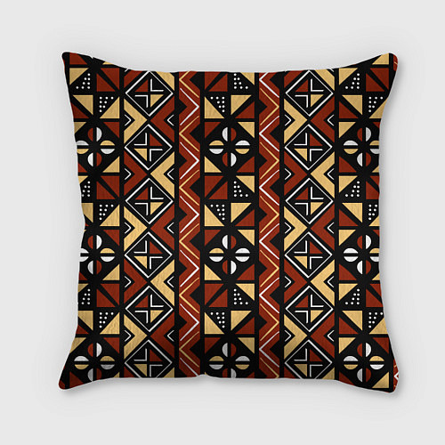 Подушка квадратная Африканский мавританский орнамент / 3D-принт – фото 2