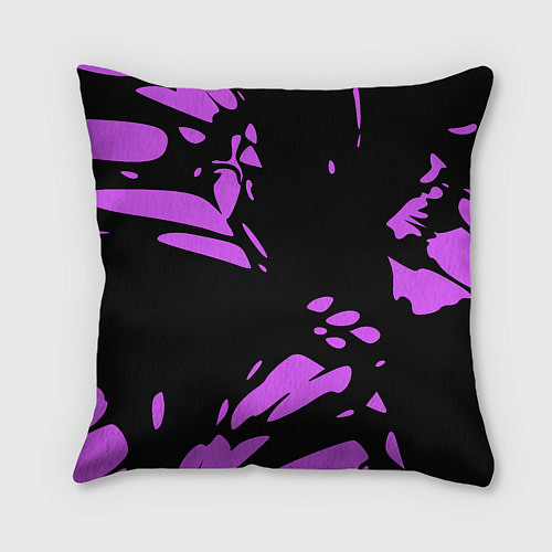 Подушка квадратная Фиолетовая абстракция / 3D-принт – фото 2