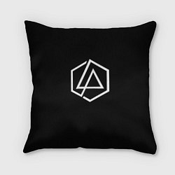Подушка квадратная Linkin park logo white, цвет: 3D-принт
