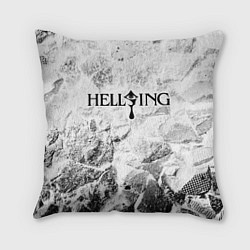 Подушка квадратная Hellsing white graphite, цвет: 3D-принт