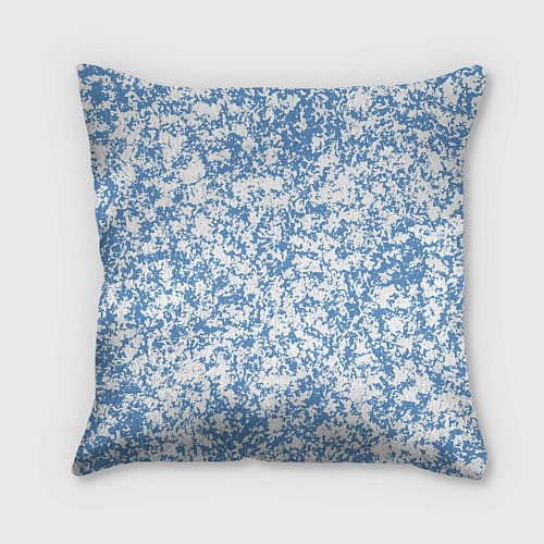 Подушка квадратная Пёстрый бело-голубой / 3D-принт – фото 2