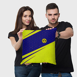 Подушка квадратная Borussia logo geometry, цвет: 3D-принт — фото 2