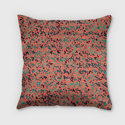 Подушка квадратная Розово-бирюзовый абстрактный / 3D-принт – фото 2