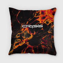 Подушка квадратная Crysis red lava, цвет: 3D-принт