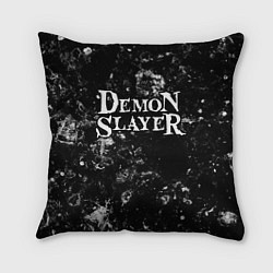 Подушка квадратная Demon Slayer black ice, цвет: 3D-принт