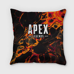 Подушка квадратная Apex Legends red lava, цвет: 3D-принт