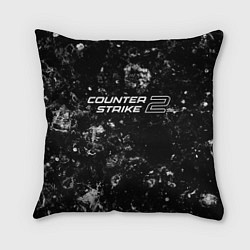 Подушка квадратная Counter-Strike 2 black ice, цвет: 3D-принт