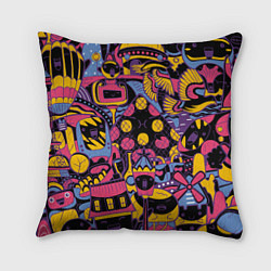 Подушка квадратная О Париж, цвет: 3D-принт