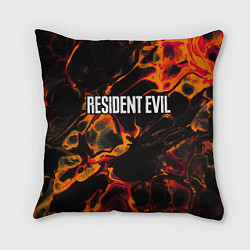 Подушка квадратная Resident Evil red lava, цвет: 3D-принт