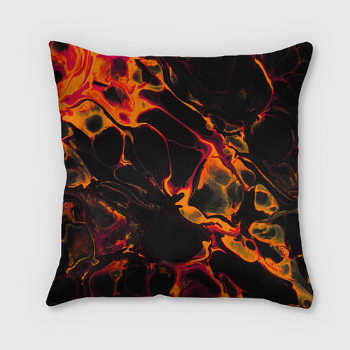 Подушка квадратная Horizon red lava / 3D-принт – фото 2