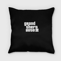 Подушка квадратная GTA3 logo, цвет: 3D-принт