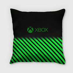 Подушка квадратная Xbox line green, цвет: 3D-принт