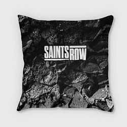 Подушка квадратная Saints Row black graphite, цвет: 3D-принт