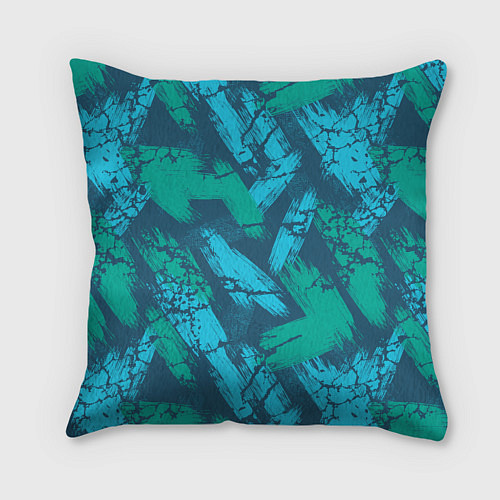 Подушка квадратная Абстракция узорчатая кисть / 3D-принт – фото 2