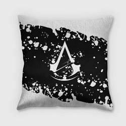 Подушка квадратная Assassins Creed logo краски, цвет: 3D-принт