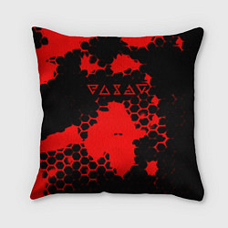 Подушка квадратная The Witcher hexagon краски, цвет: 3D-принт