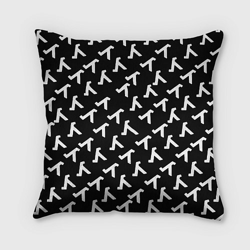 Подушка квадратная Half liife logo pattern / 3D-принт – фото 2