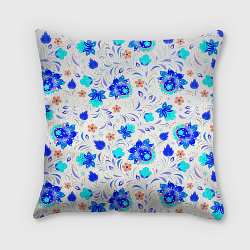 Подушка квадратная Герб РФ гжель / 3D-принт – фото 2