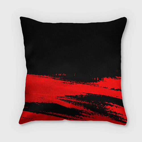 Подушка квадратная Black Sabbath - red gradient посередине / 3D-принт – фото 2