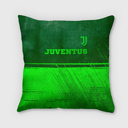 Подушка квадратная Juventus - green gradient посередине, цвет: 3D-принт