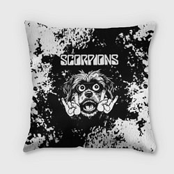 Подушка квадратная Scorpions рок пес, цвет: 3D-принт
