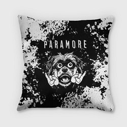 Подушка квадратная Paramore рок пес, цвет: 3D-принт