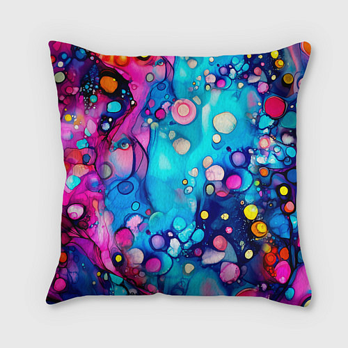 Подушка квадратная Три выдры / 3D-принт – фото 2