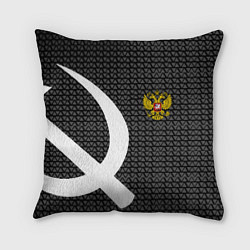 Подушка квадратная Россия паттерн ссср, цвет: 3D-принт