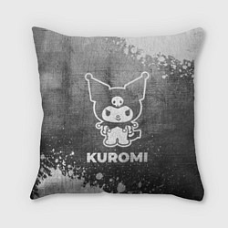 Подушка квадратная Kuromi - grey gradient, цвет: 3D-принт