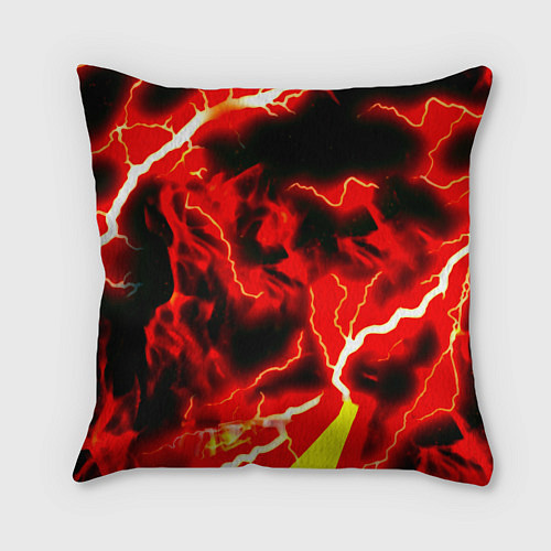 Подушка квадратная Skyrim red storm logo / 3D-принт – фото 2