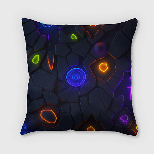 Подушка квадратная Deadlock logo текстурные плиты / 3D-принт – фото 2