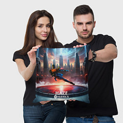 Подушка квадратная Deadlock Haze, цвет: 3D-принт — фото 2